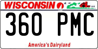 WI license plate 360PMC
