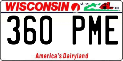 WI license plate 360PME