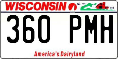 WI license plate 360PMH