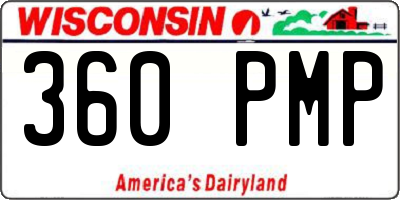 WI license plate 360PMP