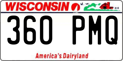 WI license plate 360PMQ