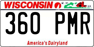 WI license plate 360PMR