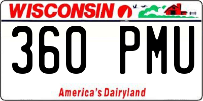 WI license plate 360PMU