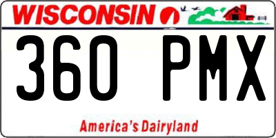 WI license plate 360PMX