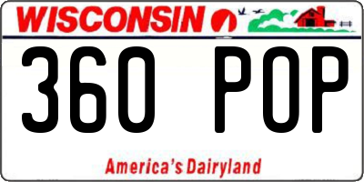 WI license plate 360POP