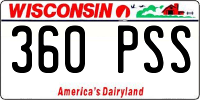 WI license plate 360PSS