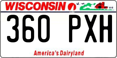 WI license plate 360PXH