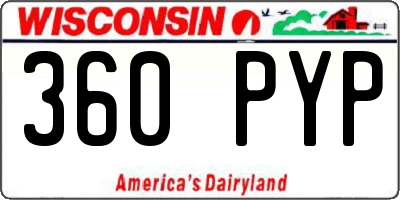 WI license plate 360PYP