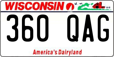 WI license plate 360QAG