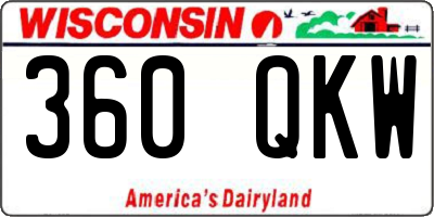 WI license plate 360QKW
