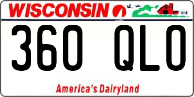 WI license plate 360QLO