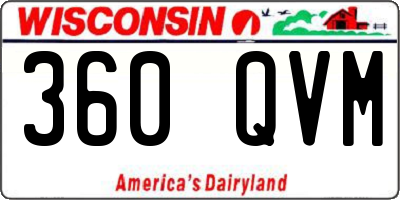 WI license plate 360QVM
