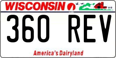 WI license plate 360REV
