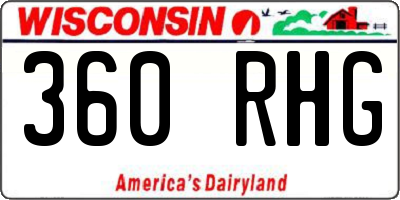 WI license plate 360RHG