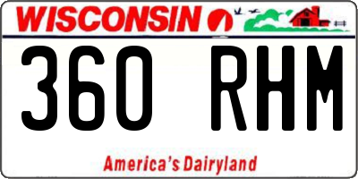 WI license plate 360RHM