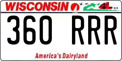 WI license plate 360RRR