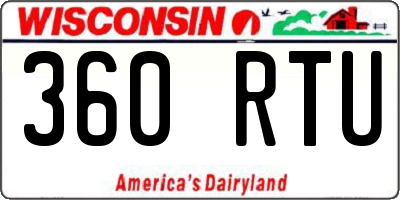 WI license plate 360RTU