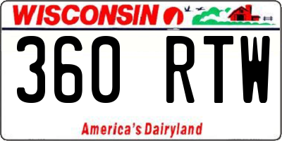 WI license plate 360RTW