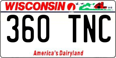 WI license plate 360TNC