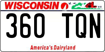 WI license plate 360TQN