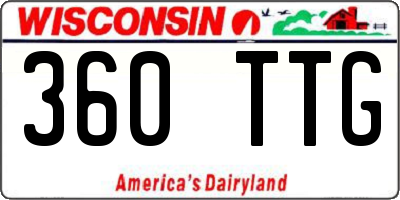 WI license plate 360TTG