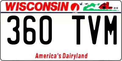 WI license plate 360TVM
