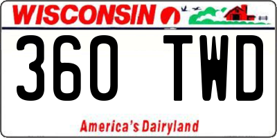 WI license plate 360TWD