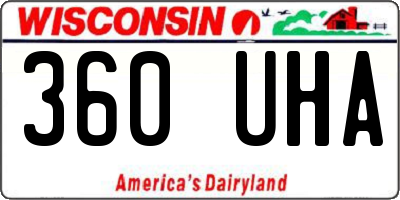 WI license plate 360UHA