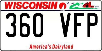WI license plate 360VFP