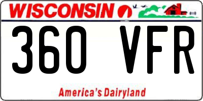 WI license plate 360VFR