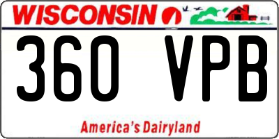 WI license plate 360VPB