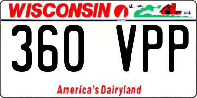 WI license plate 360VPP