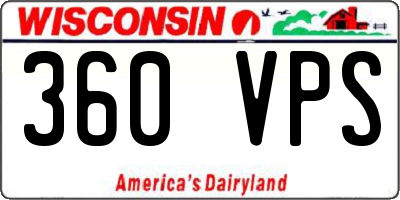 WI license plate 360VPS