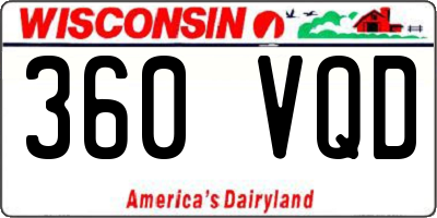 WI license plate 360VQD