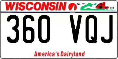 WI license plate 360VQJ