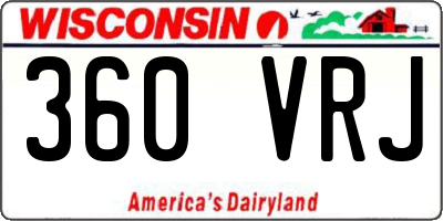 WI license plate 360VRJ