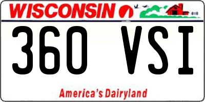 WI license plate 360VSI