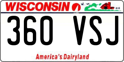 WI license plate 360VSJ