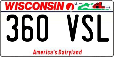 WI license plate 360VSL