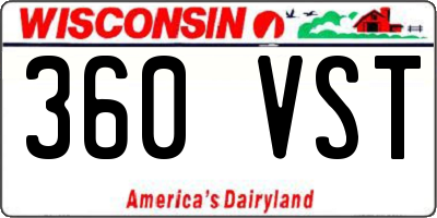WI license plate 360VST