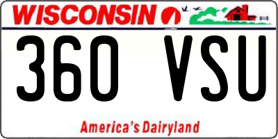 WI license plate 360VSU