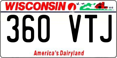 WI license plate 360VTJ