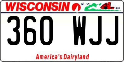 WI license plate 360WJJ