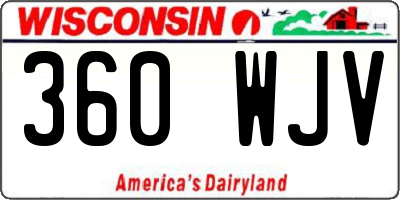 WI license plate 360WJV