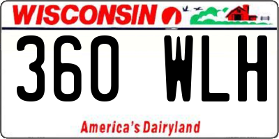 WI license plate 360WLH