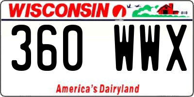 WI license plate 360WWX