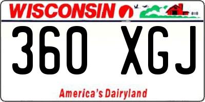 WI license plate 360XGJ