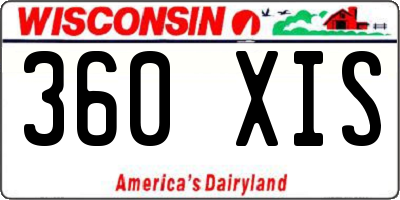 WI license plate 360XIS
