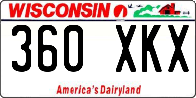 WI license plate 360XKX