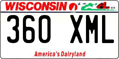 WI license plate 360XML